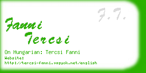 fanni tercsi business card